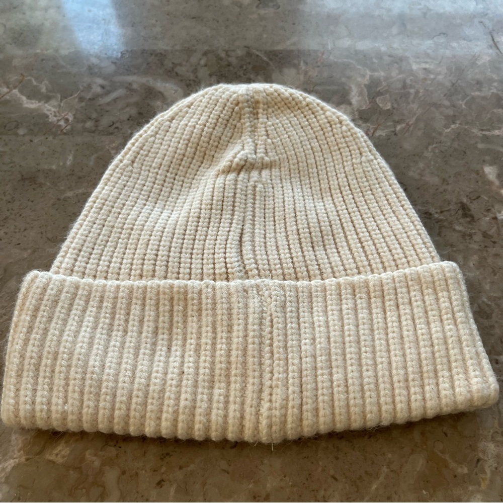 Cream Beanie with Rhinestone Detail - Picture 4 of 5